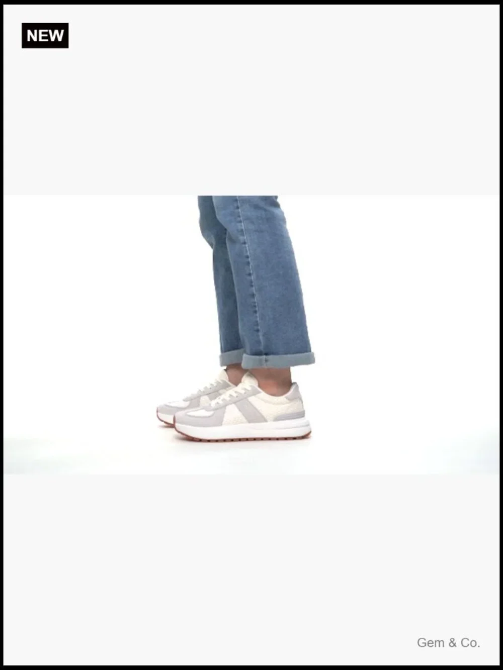 Wide Toe Box Retro Patchwork Sneaker with Cushion Support